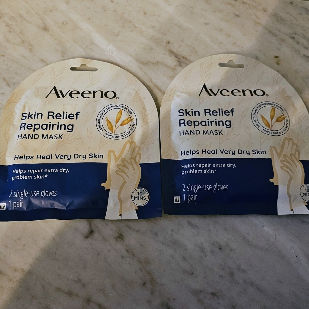 Aveeno Skin Relief Repairing Hand Mask Pair Gloves